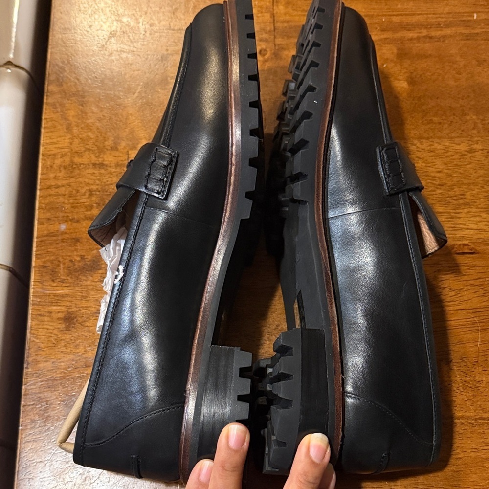 Madewell Black Leather Loafers - Picture 2 of 5